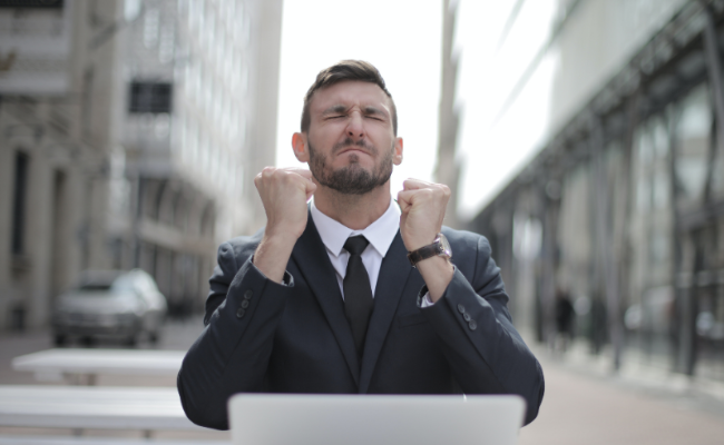 Person hopeful about their debt avalanche method